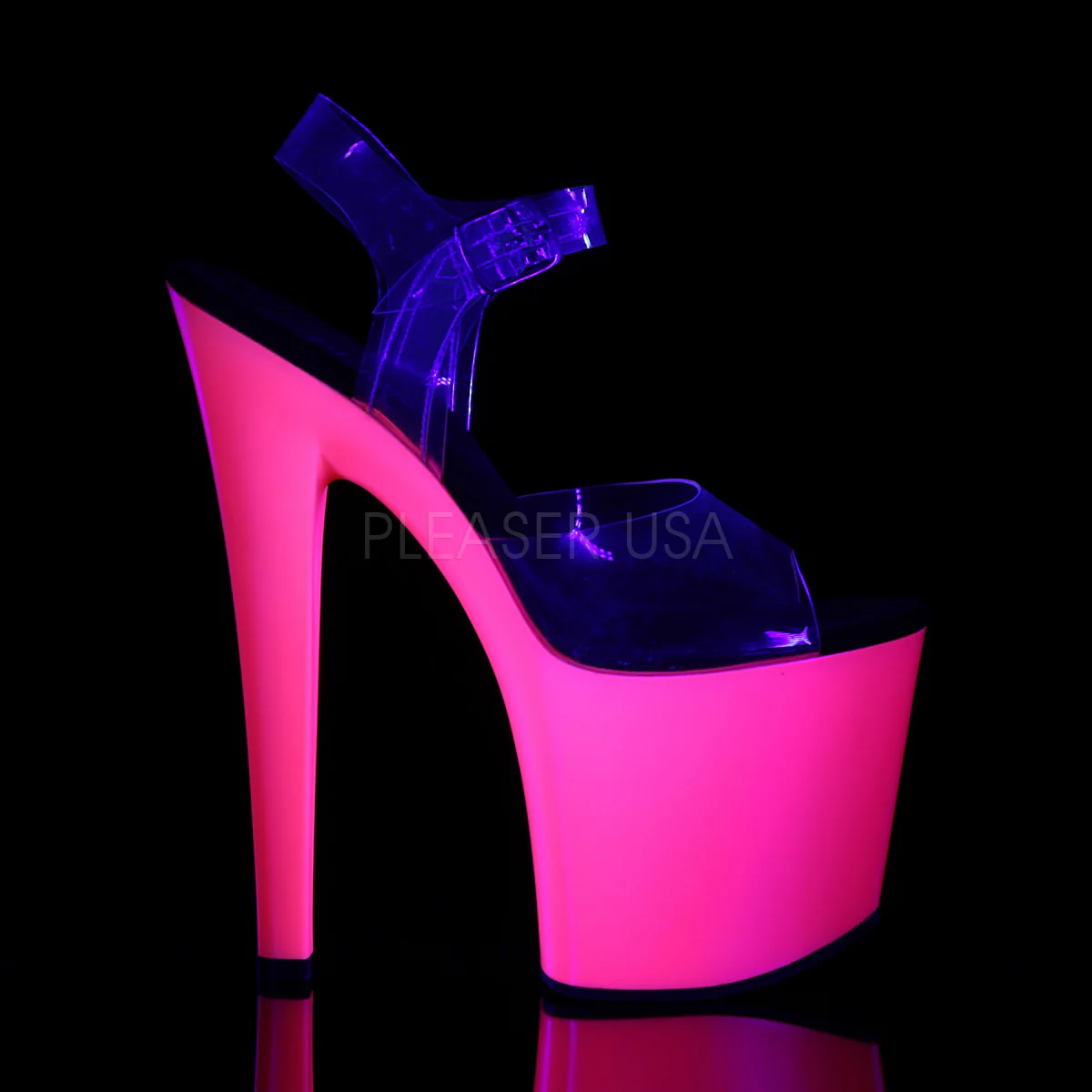 TABOO-708UV  Clear/Neon Pink - Image 5