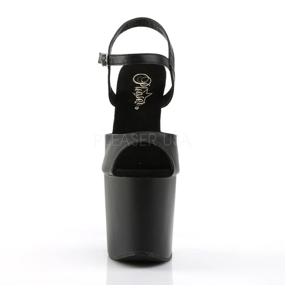TABOO-709  Black Faux Leather/Black Matte - Image 2