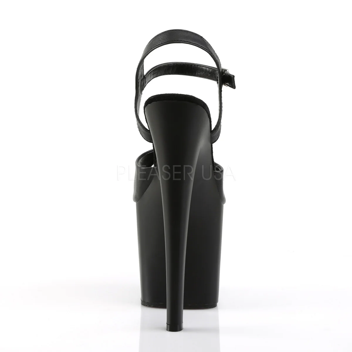 TABOO-709  Black Faux Leather/Black Matte - Image 4