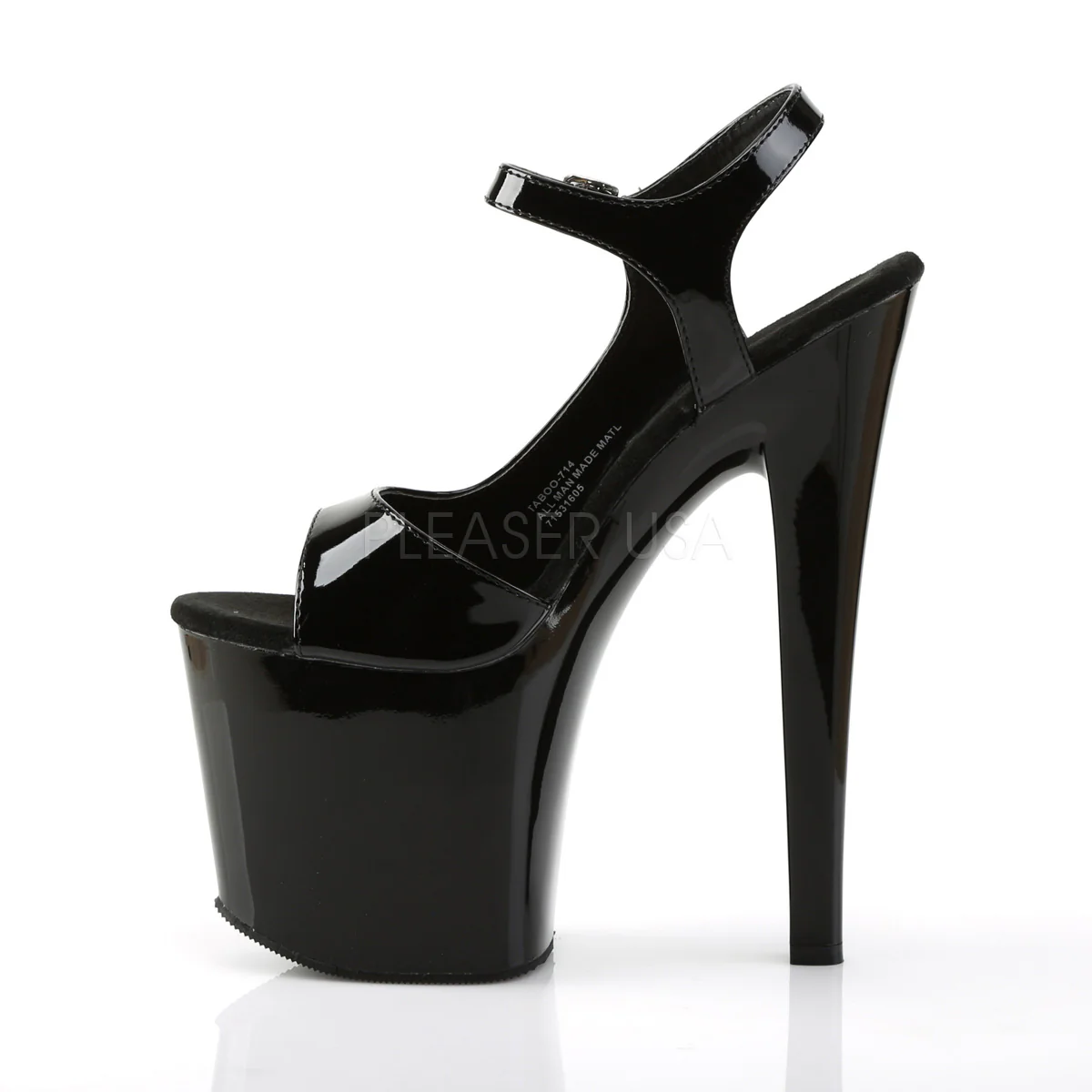 TABOO-714 Black Patent/Black - Image 3