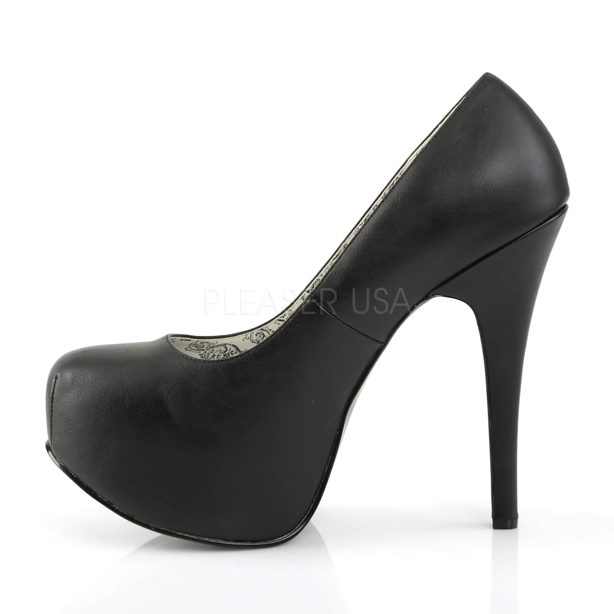 TEEZE-06W  Black Faux Leather - Image 3