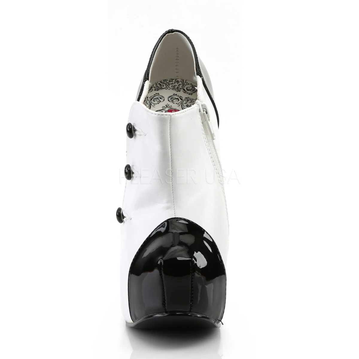 TEEZE-20 White Pu-Black Patent - Image 2