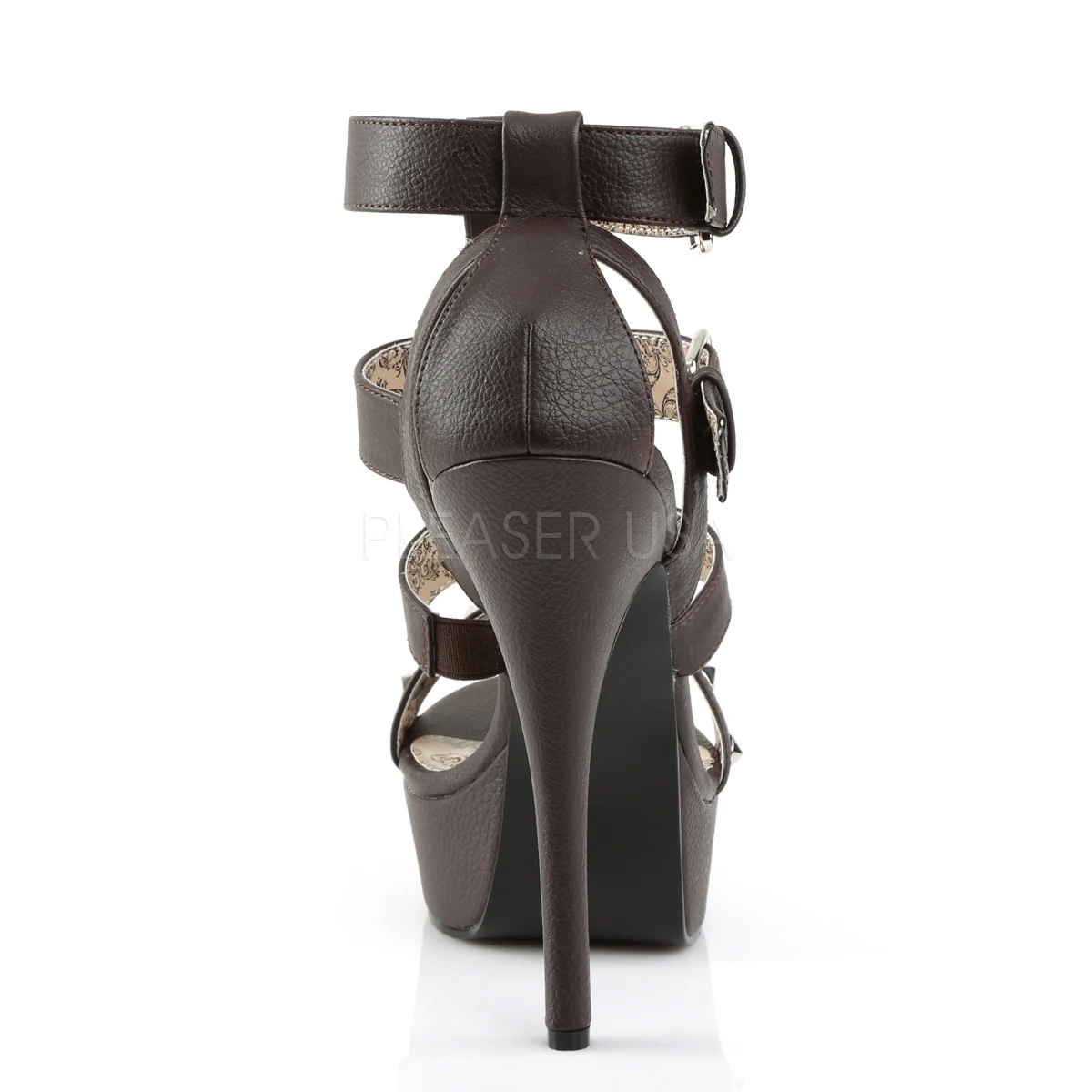 TEEZE-42W  Brown Faux Leather - Image 4