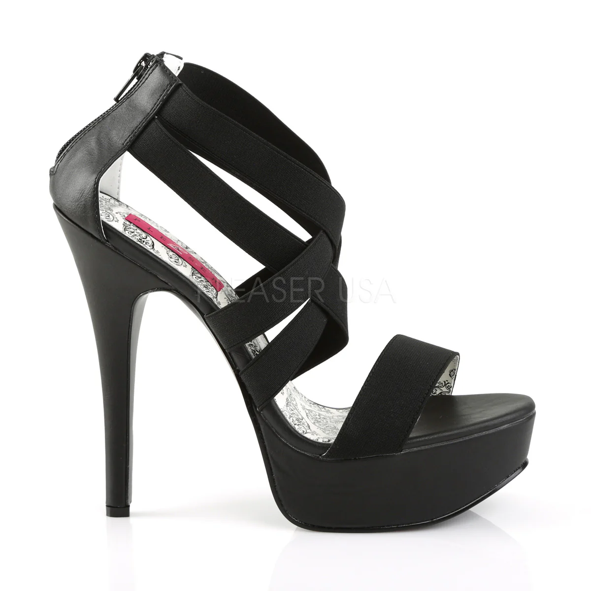 TEEZE-47W  Black Elasticated Band/Black - Image 5