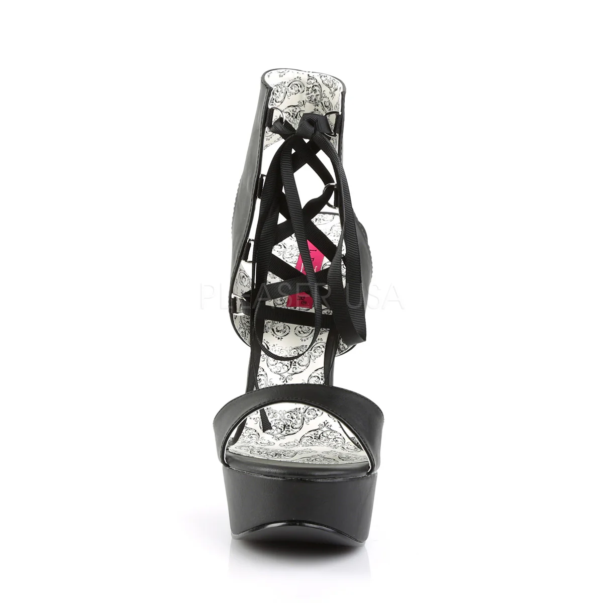 TEEZE-49W  Black Faux Leather - Image 2