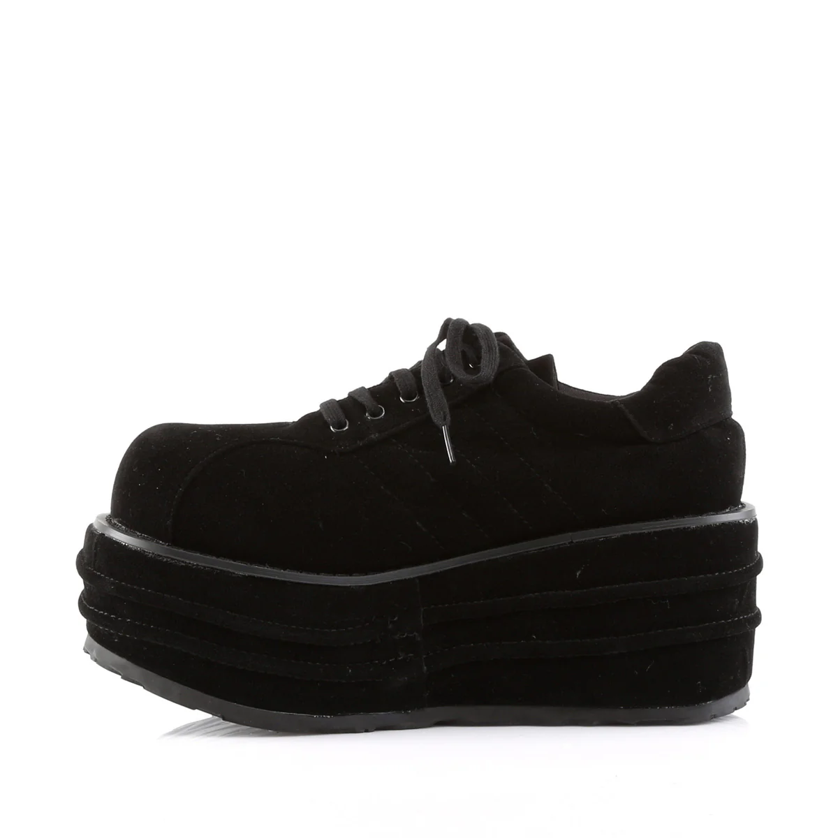 TEMPO-08  Black Vegan Suede - Image 3