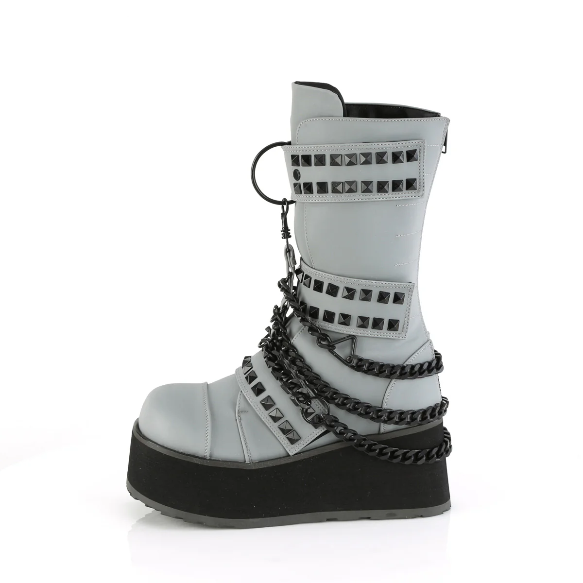 TRASHVILLE-138 Grey Multi Reflective Vegan Leather - Image 3