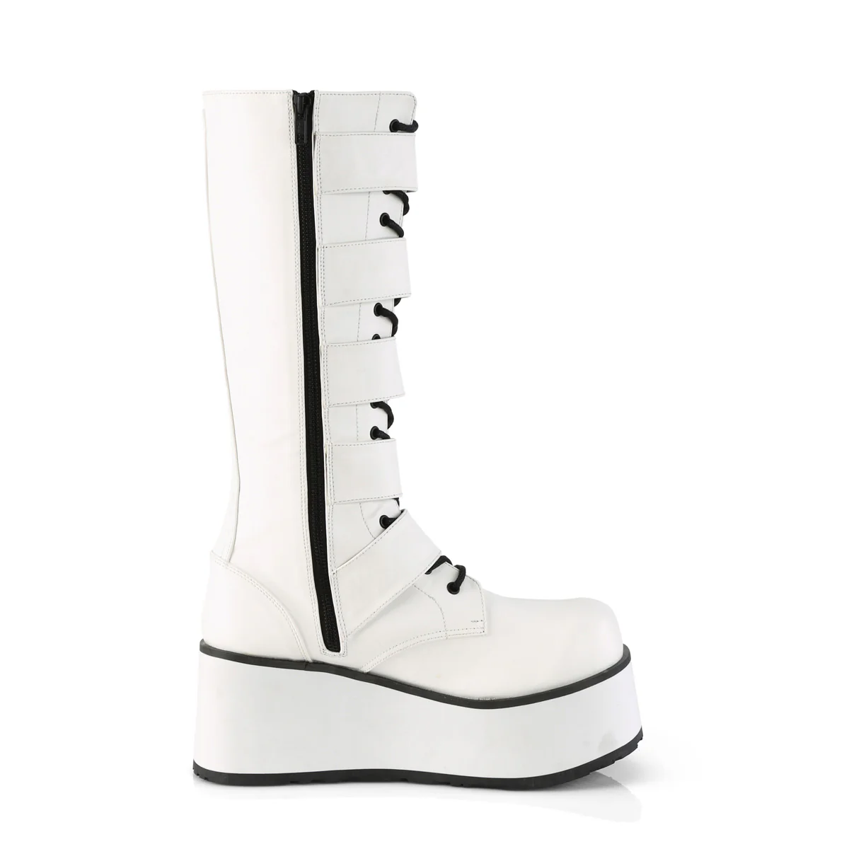 TRASHVILLE-518  White Vegan Leather - Image 5