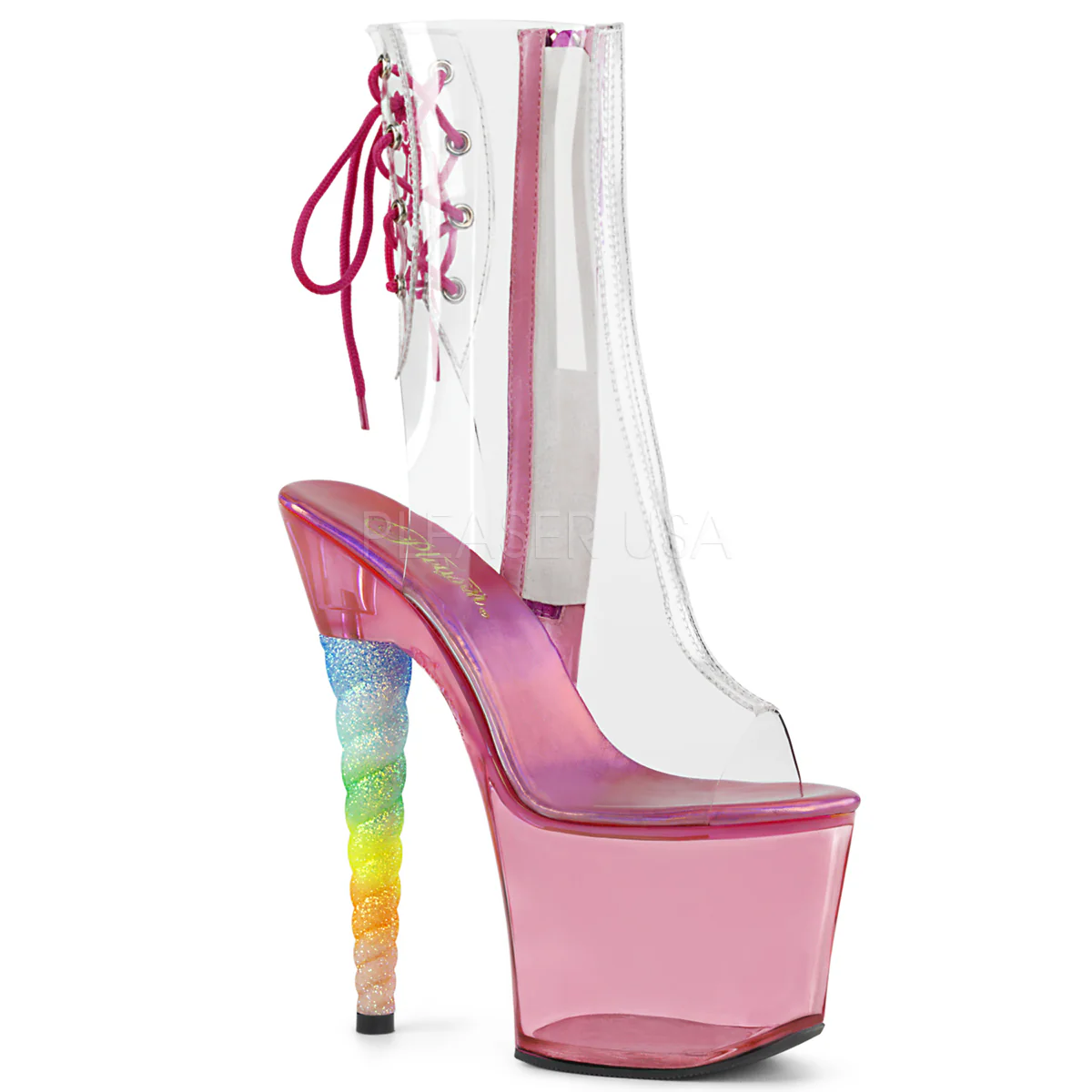 UNICORN-1018C Clear/Bubble Gum Pink Tinted