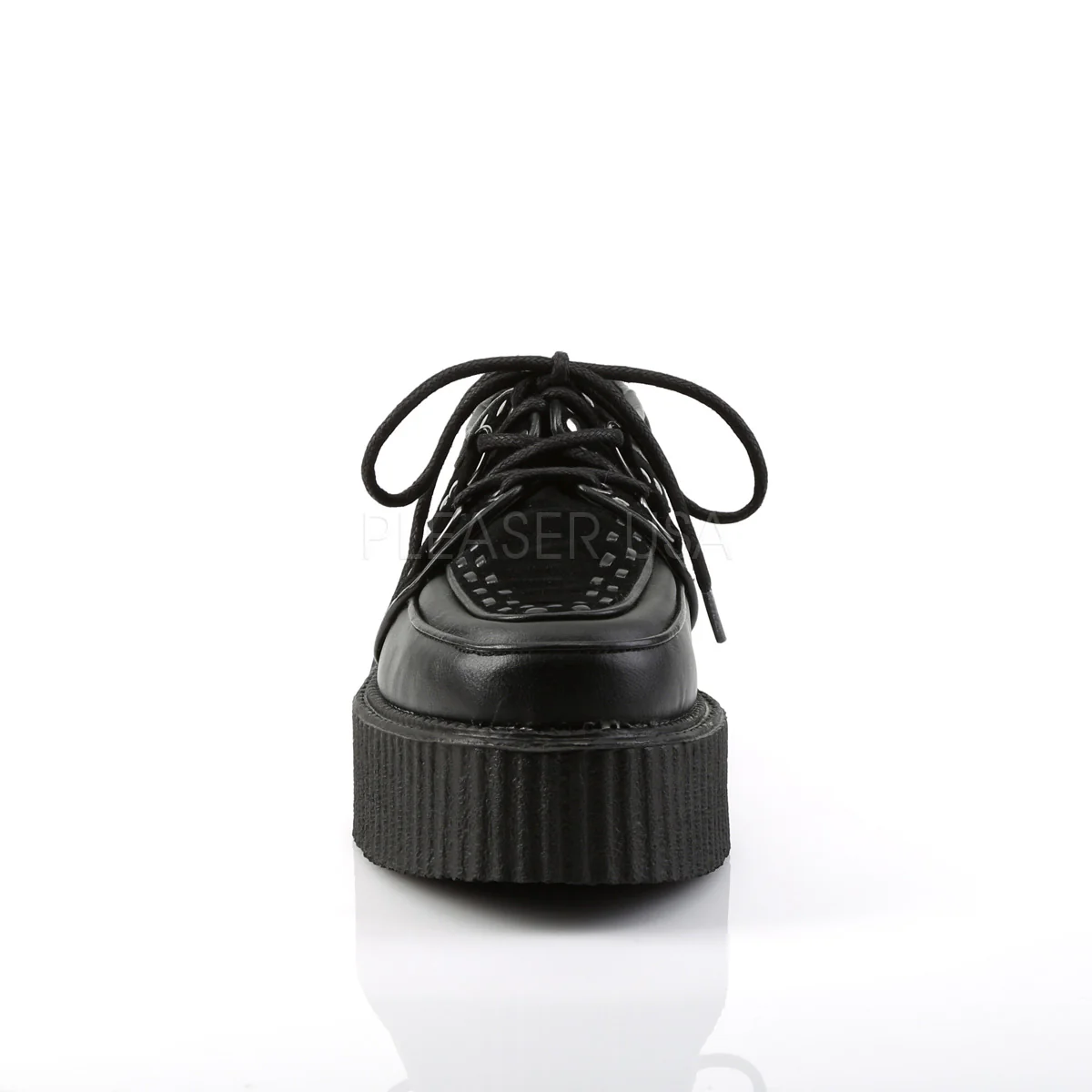 V-CREEPER-535  Black Vegan Leather-Vegan Suede - Image 2