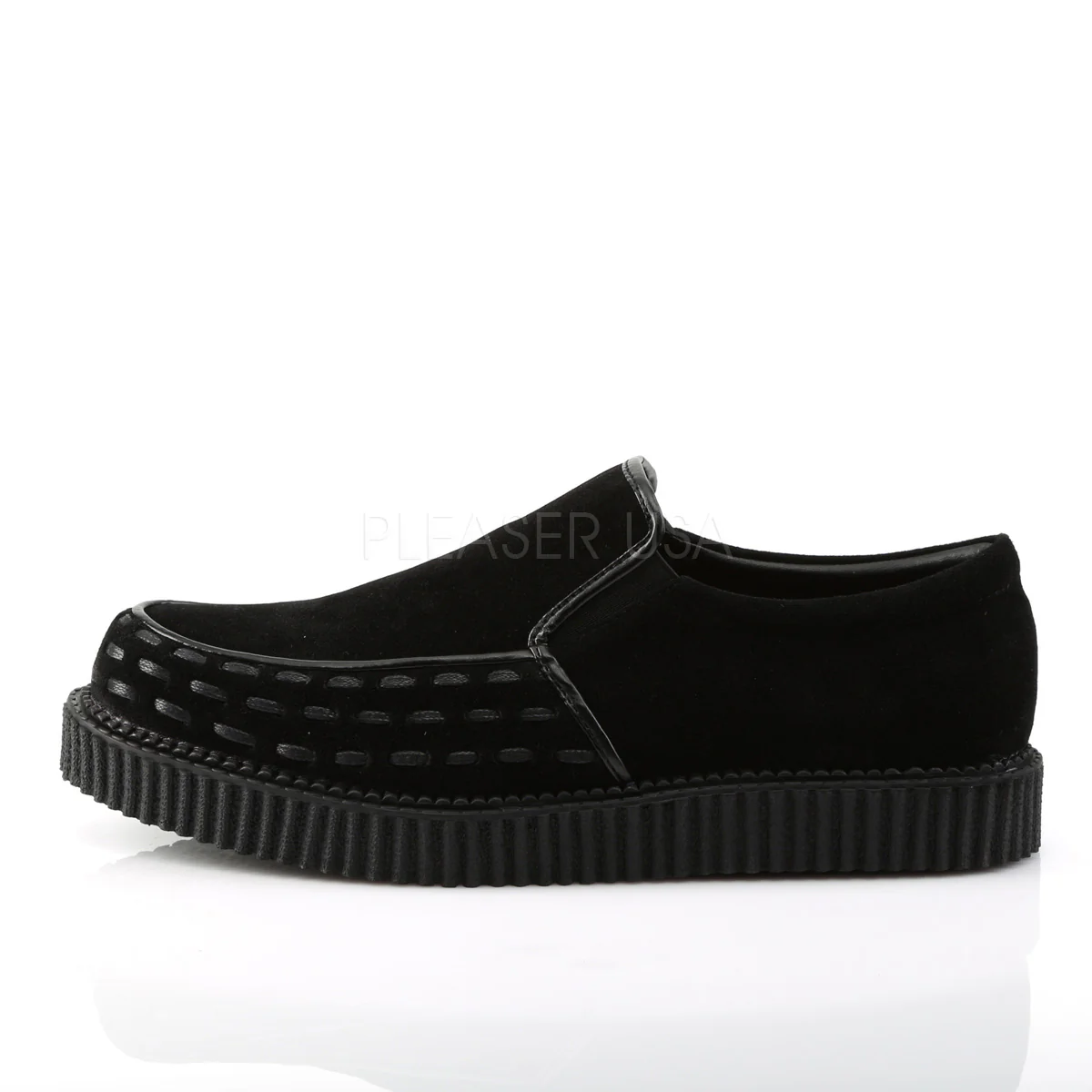 V-CREEPER-607 Black Vegan Suede - Image 3