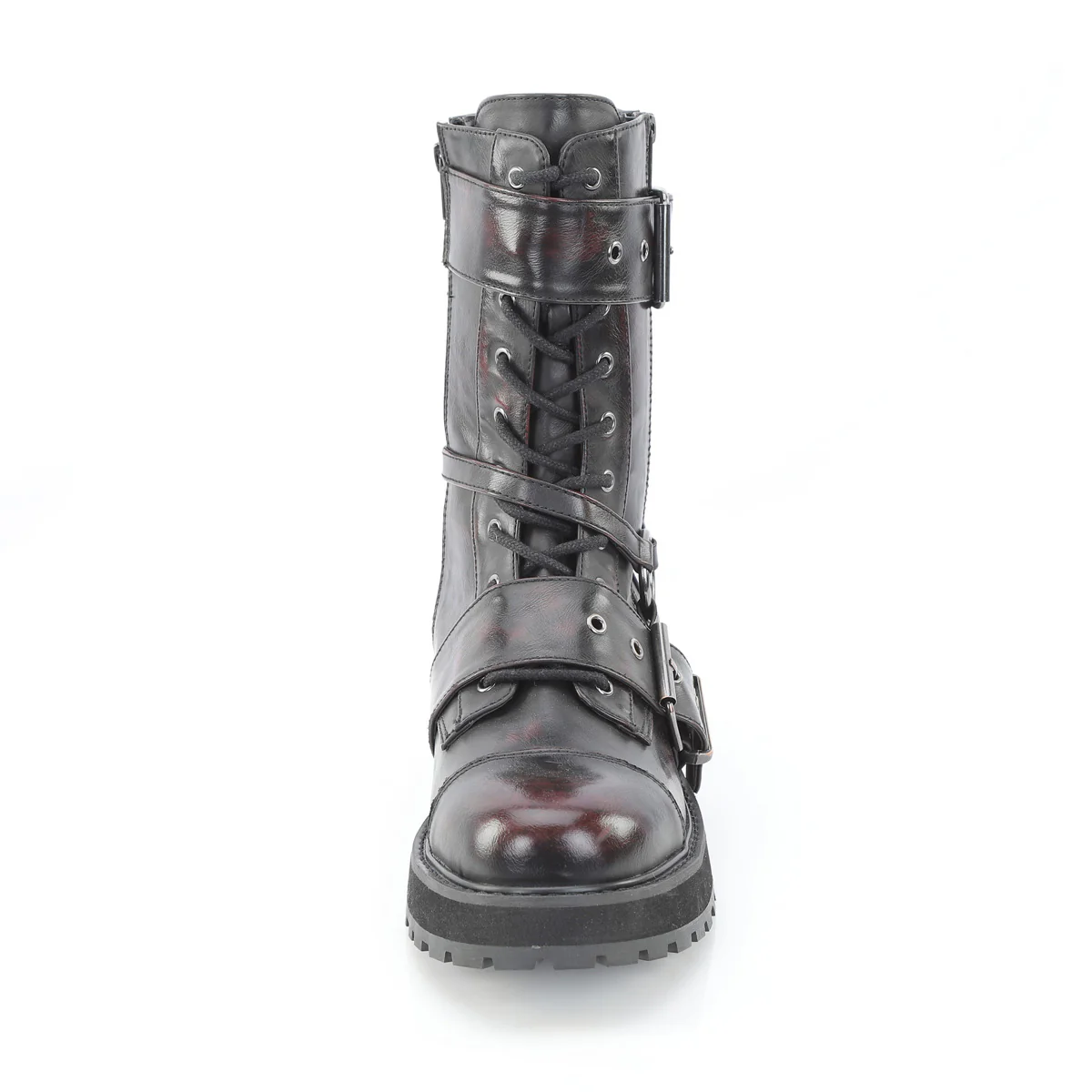 VALOR-220  Black Burgundy Rub-Off Vegan Leather - Image 2