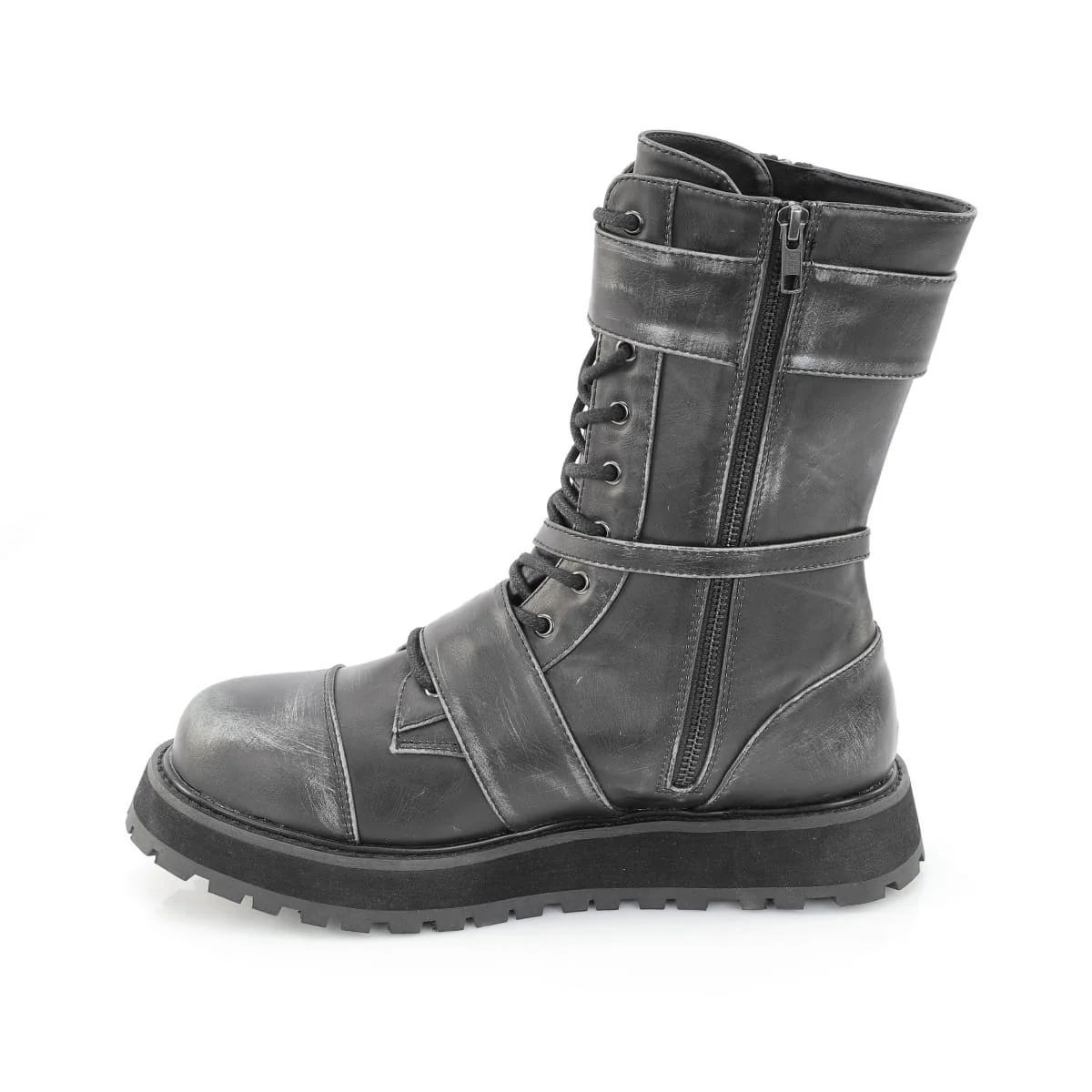 VALOR-220  Black Silver Rub-Off Vegan Leather - Image 3
