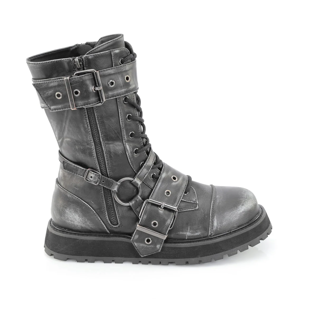 VALOR-220  Black Silver Rub-Off Vegan Leather - Image 5