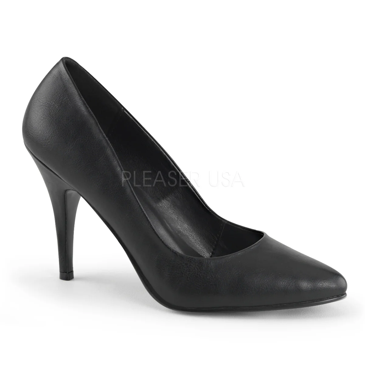 VANITY-420  Black Faux Leather