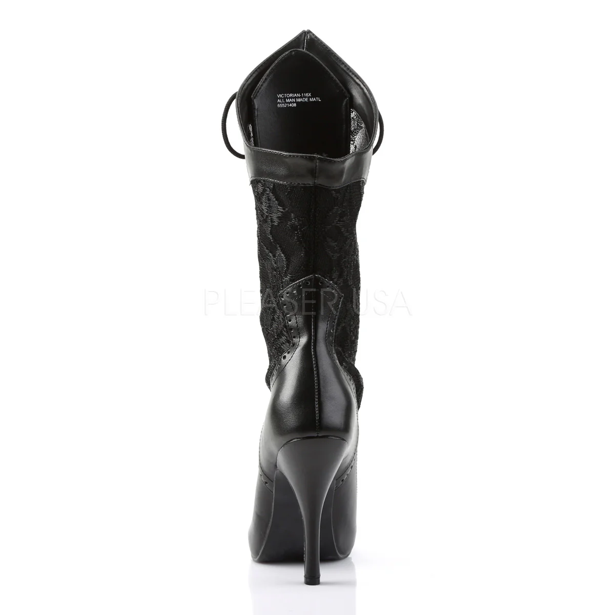 VICTORIAN-116X Black Pu-Lace - Image 4