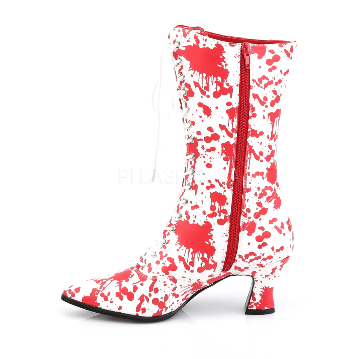 VICTORIAN-120BL White-Red Patent - Image 3