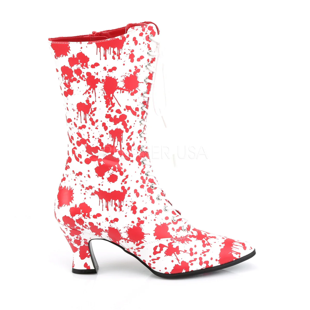VICTORIAN-120BL White-Red Patent - Image 5