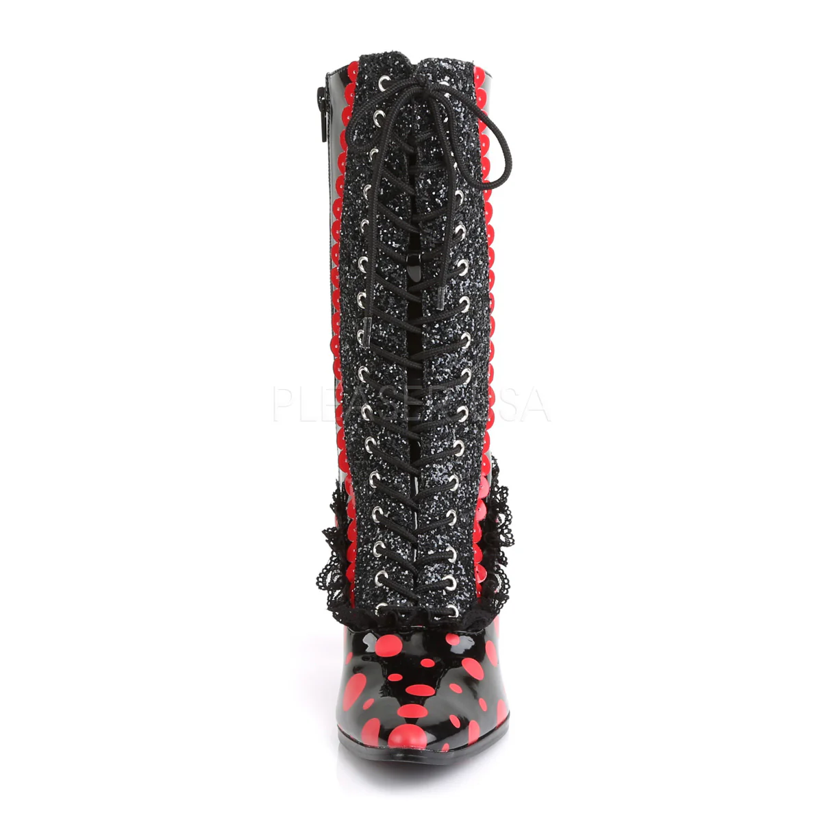 VICTORIAN-122  Black-Red Patent - Image 2
