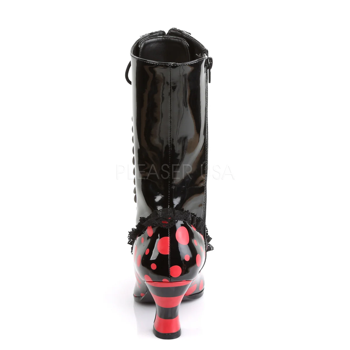 VICTORIAN-122  Black-Red Patent - Image 4