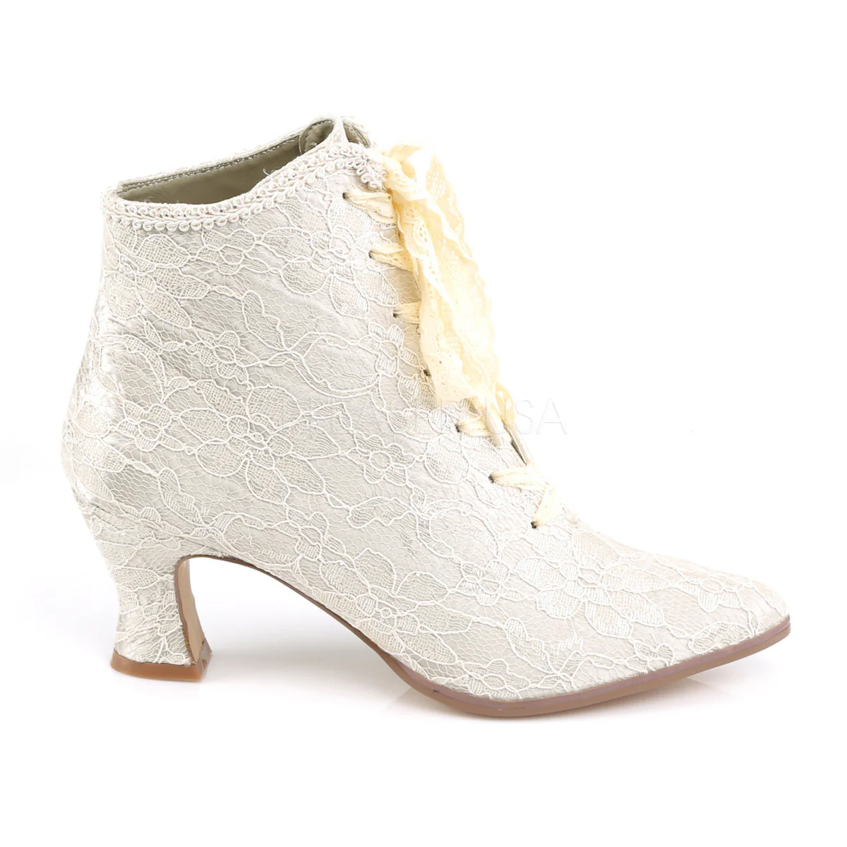 VICTORIAN-30  Champaign Satin-Lace - Image 5