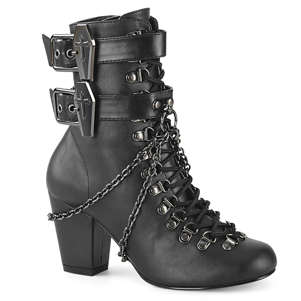 VIVIKA-128  Black Vegan Leather