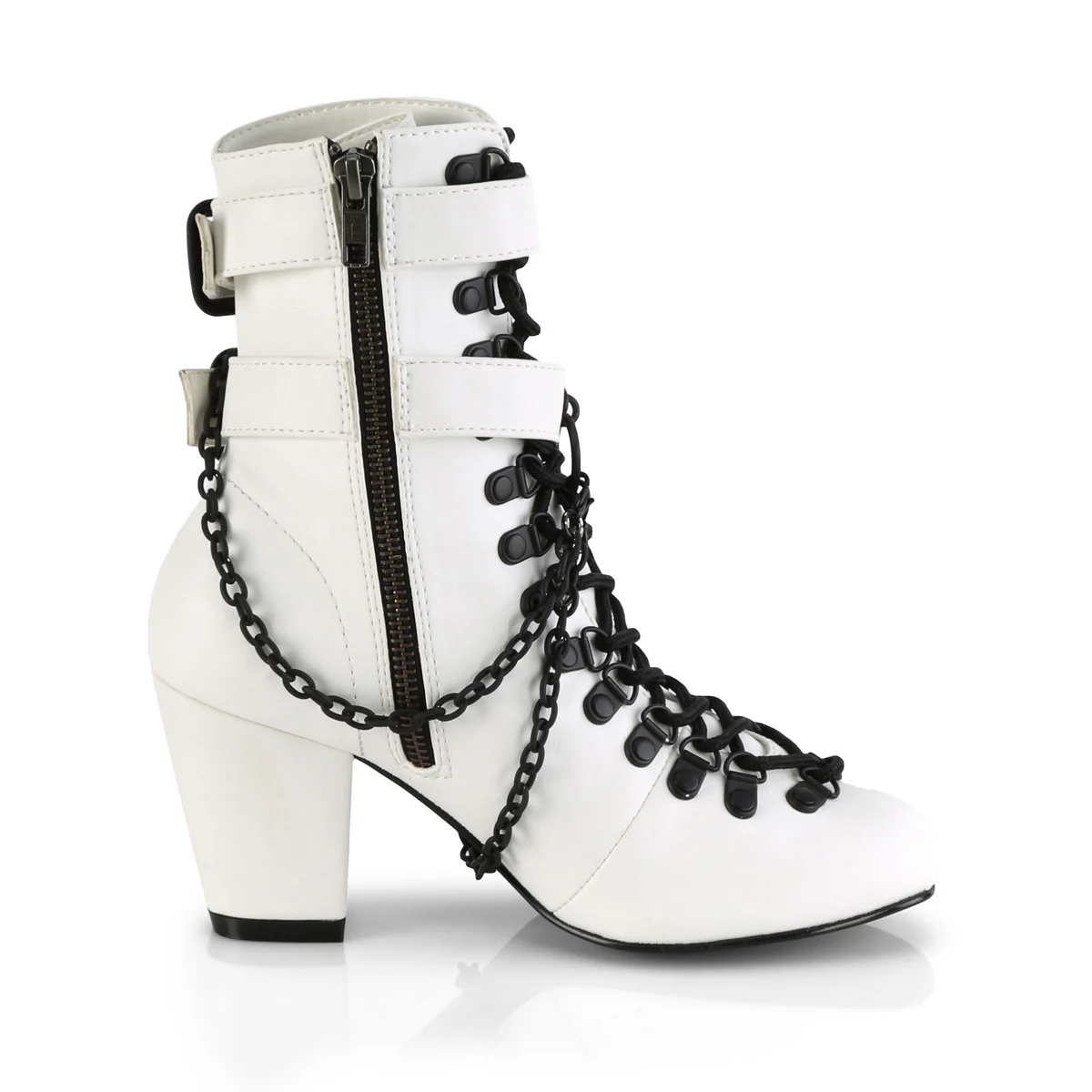VIVIKA-128  White Vegan Leather - Image 5