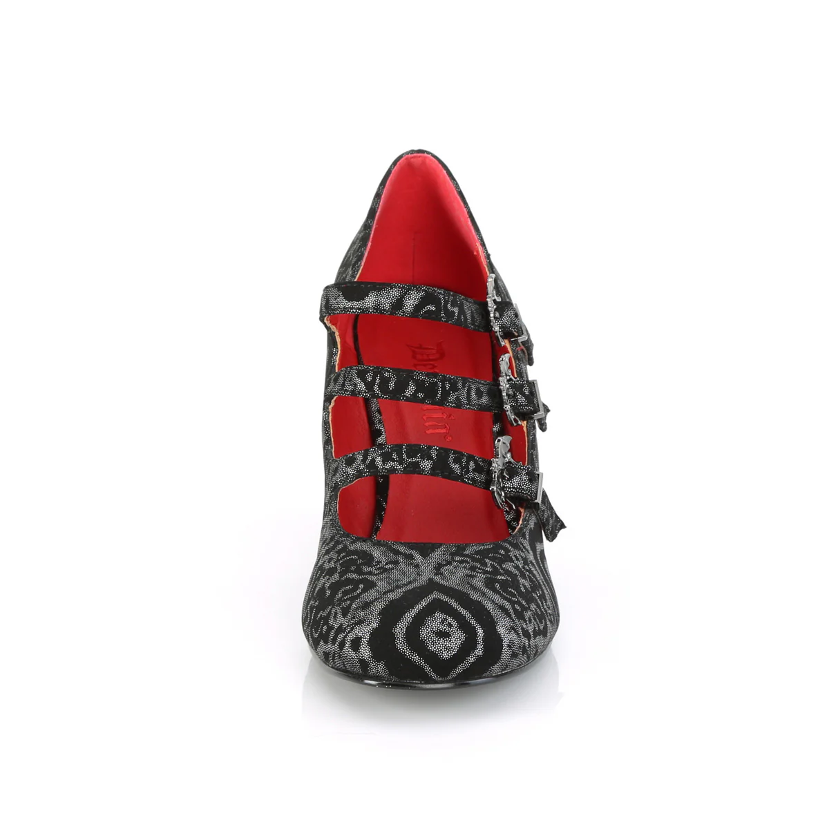 VIVIKA-38 Black-Silver Faux Nubuck Leather - Image 2