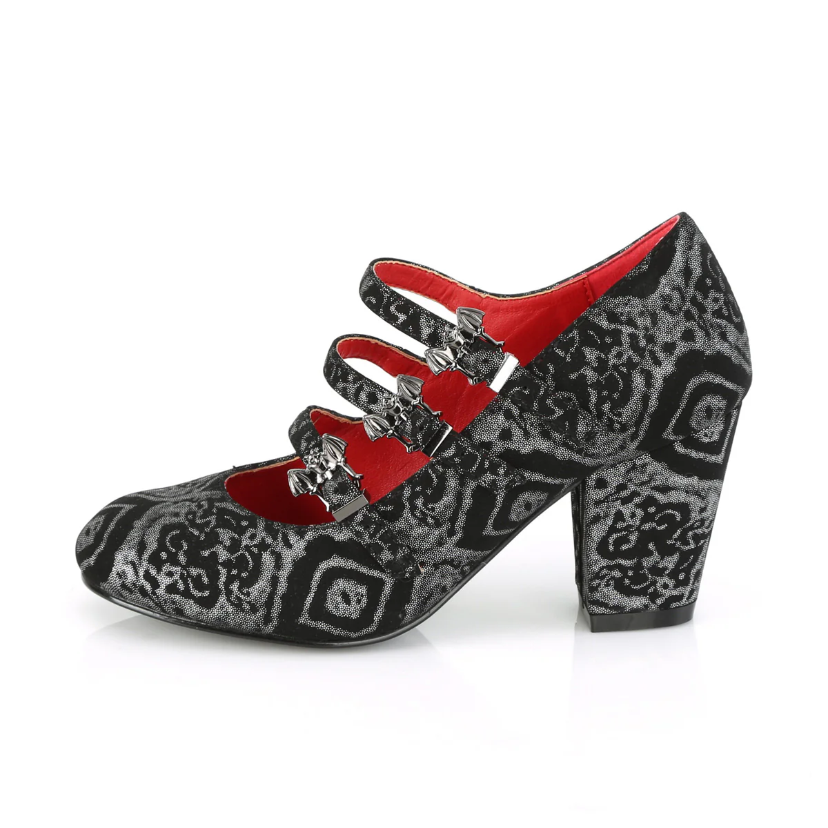 VIVIKA-38 Black-Silver Faux Nubuck Leather - Image 3