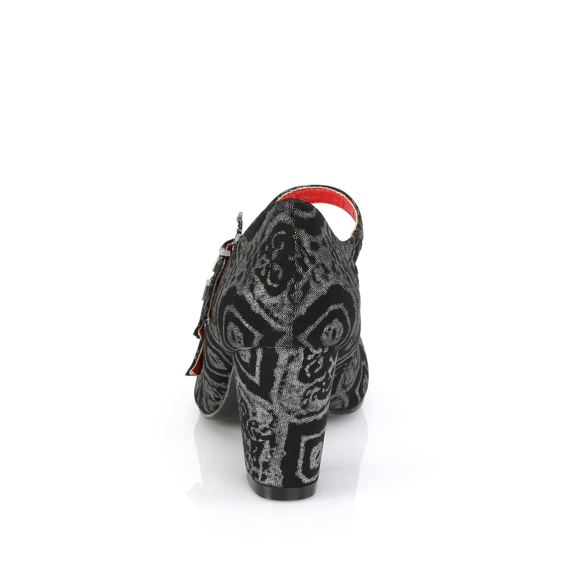 VIVIKA-38 Black-Silver Faux Nubuck Leather - Image 4