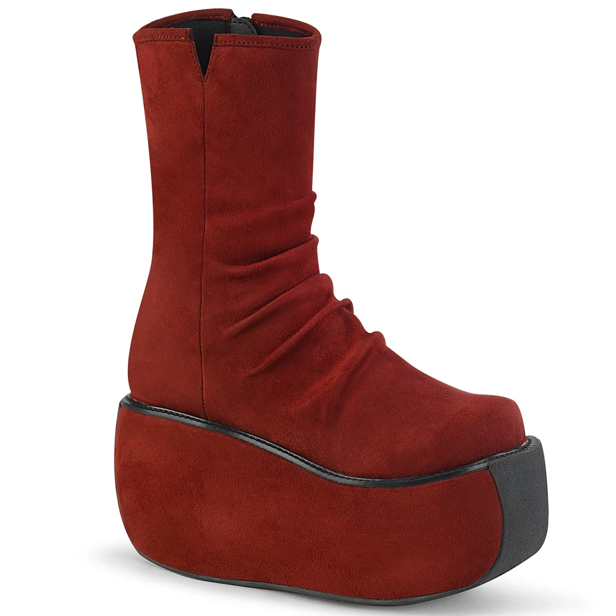VIOLET-100 Burgundy Faux Suede