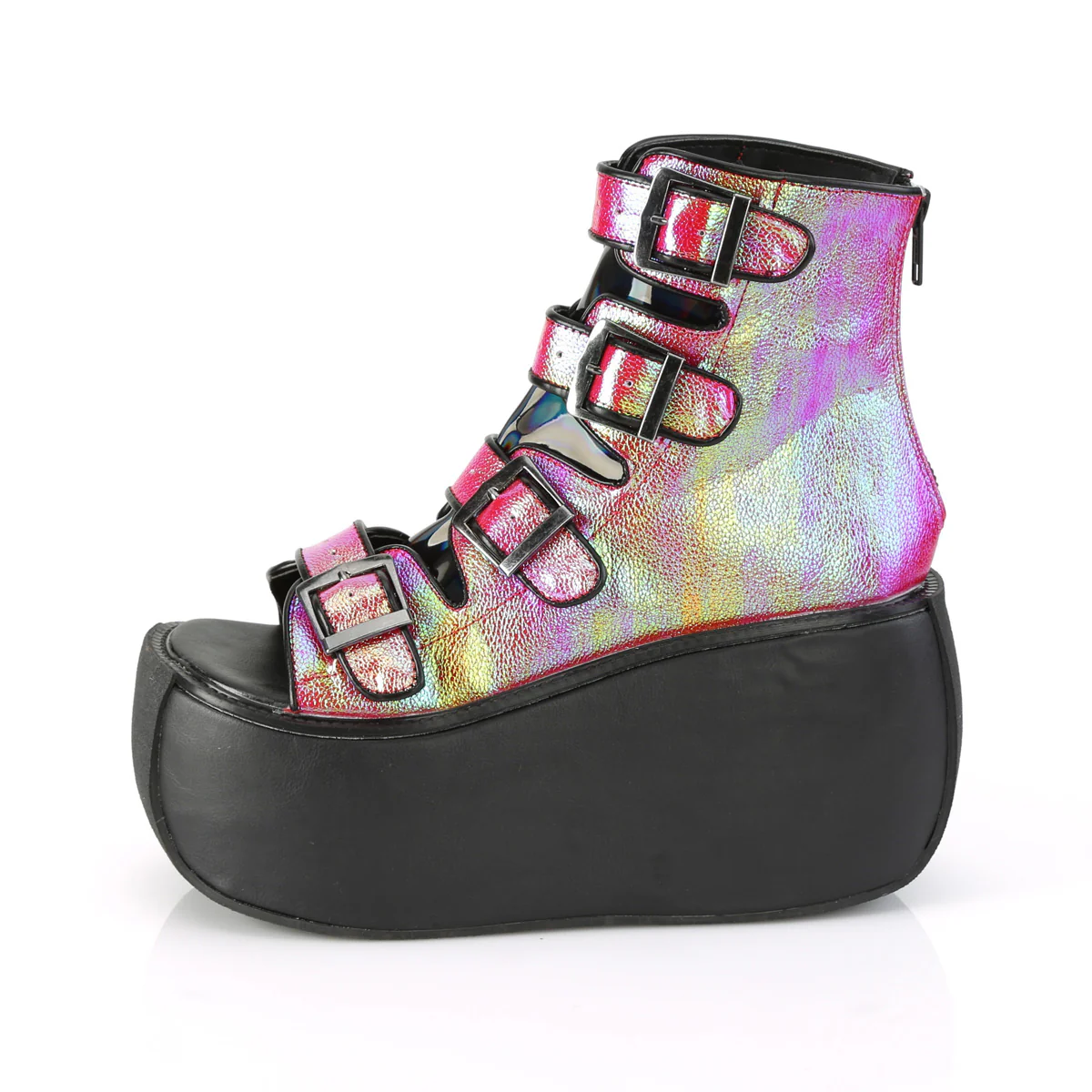 VIOLET-150  Pink-Green Iridescent Vegan Leather-Hologram - Image 3