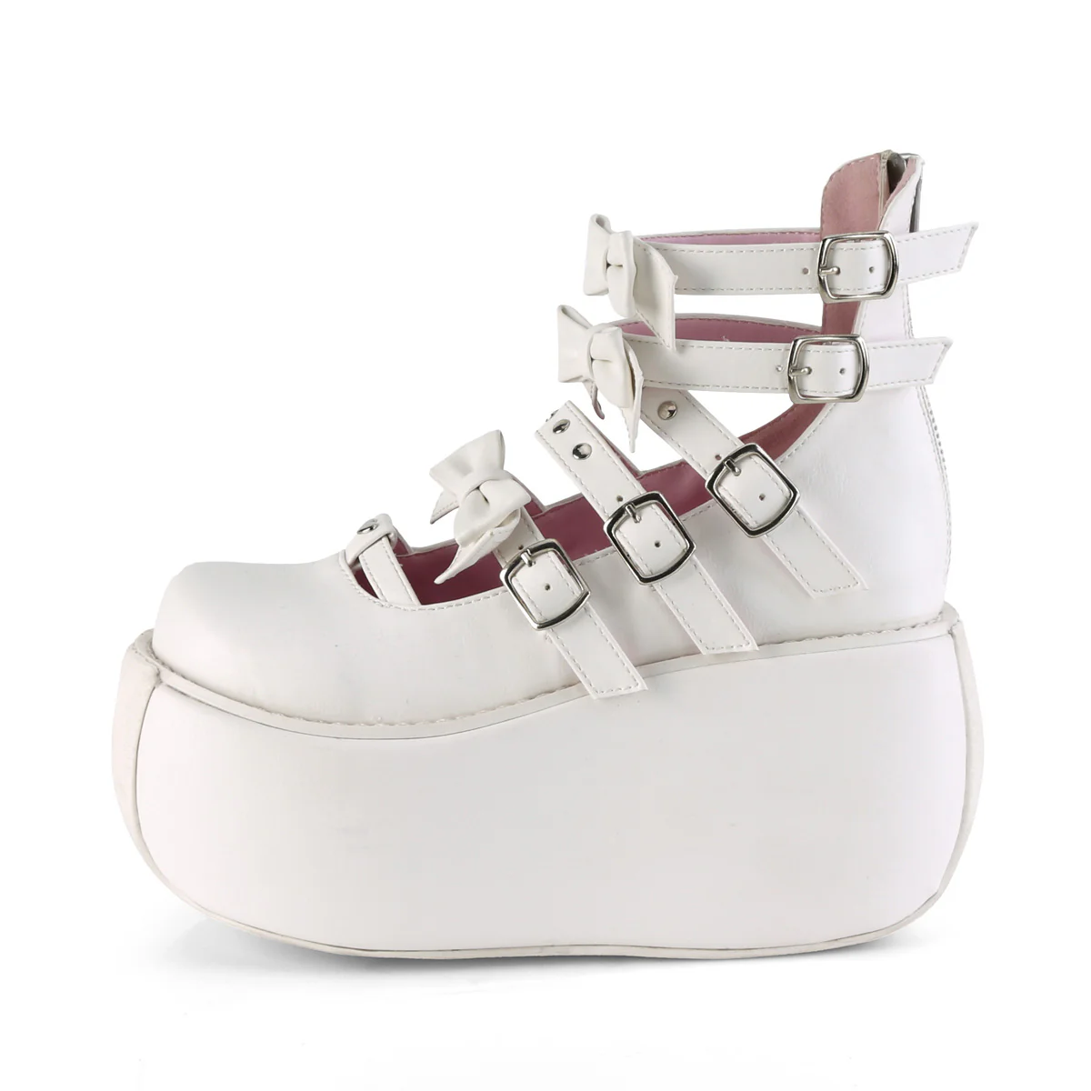 VIOLET-45  White Vegan Leather - Image 3