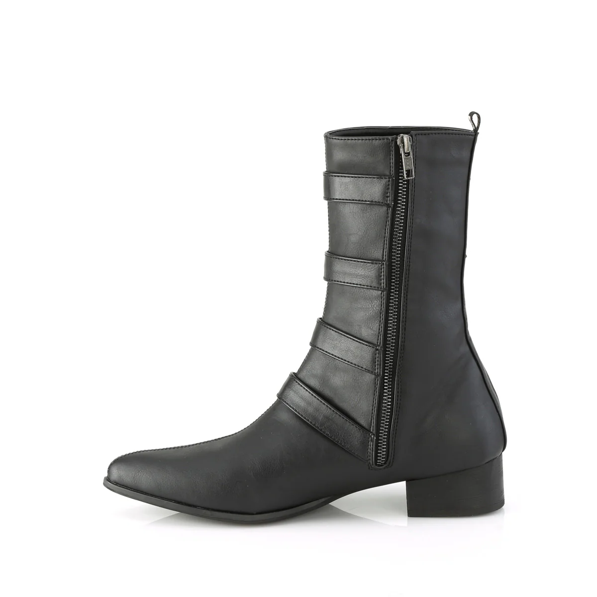 WARLOCK-110-B  Black Vegan Leather - Image 3