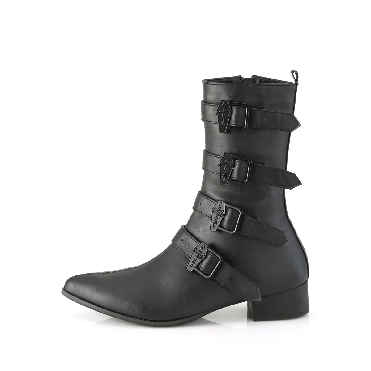 WARLOCK-110-C Black Vegan Leather - Image 3