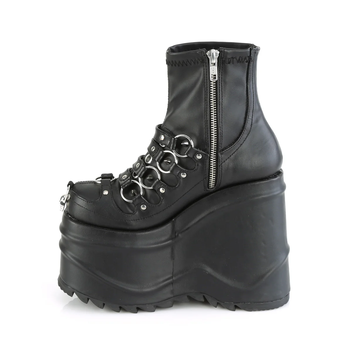 WAVE-110  Black Stretch Vegan Leather - Image 3