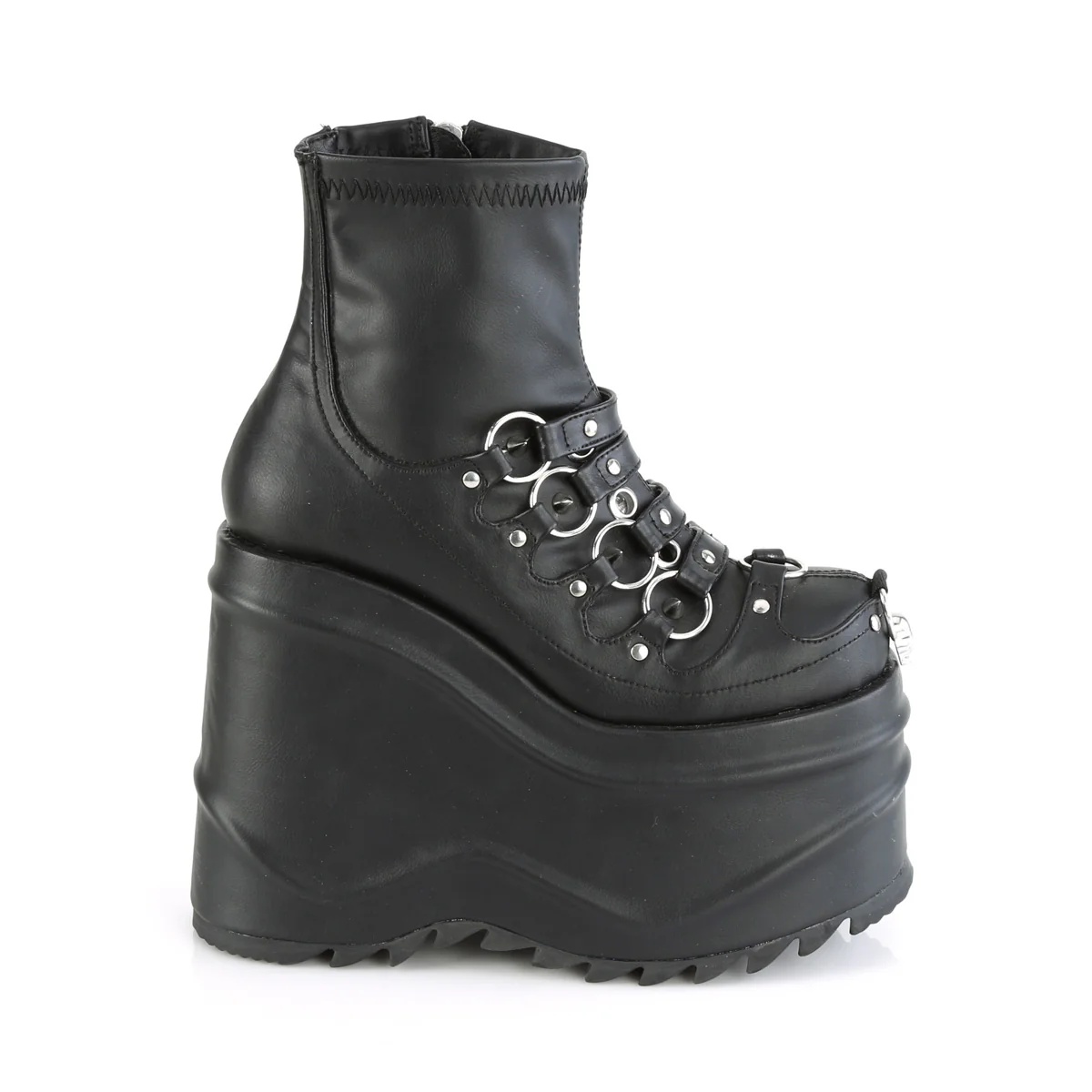 WAVE-110  Black Stretch Vegan Leather - Image 5