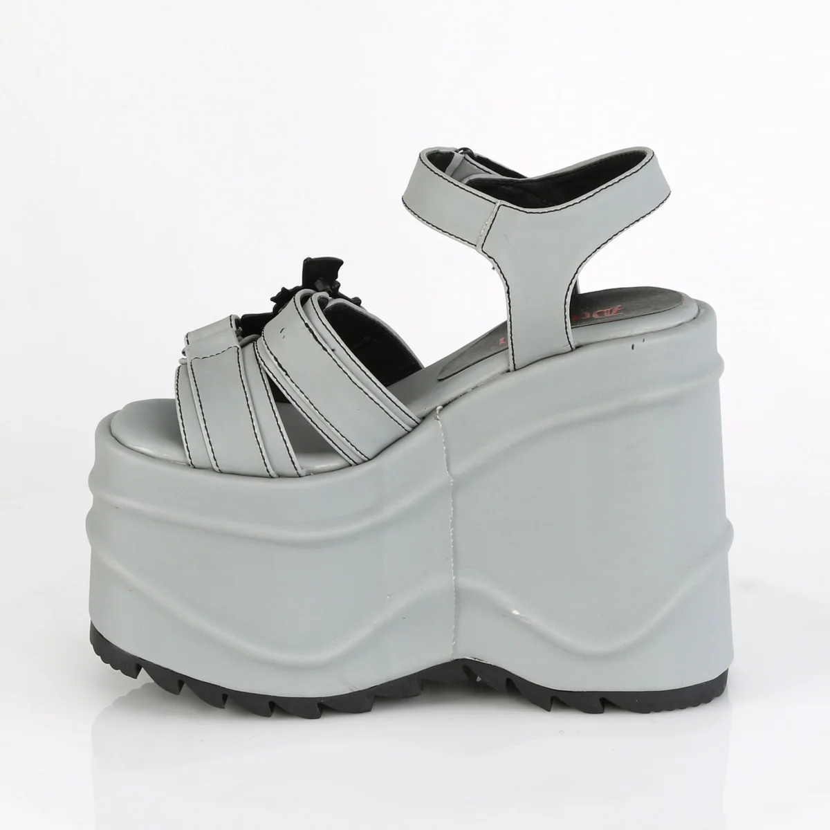 WAVE-13 Grey Reflective Vegan Leather - Image 3