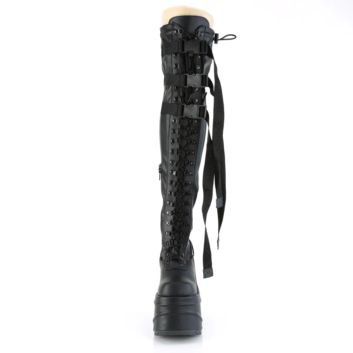 WAVE-315  Black Stretch Vegan Leather - Image 2