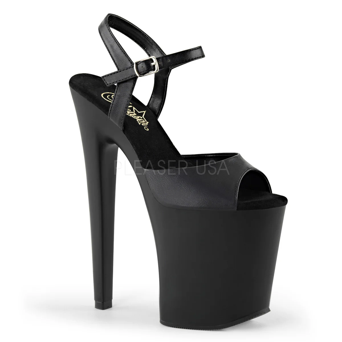 XTREME-809  Black Faux Leather/Black Matte