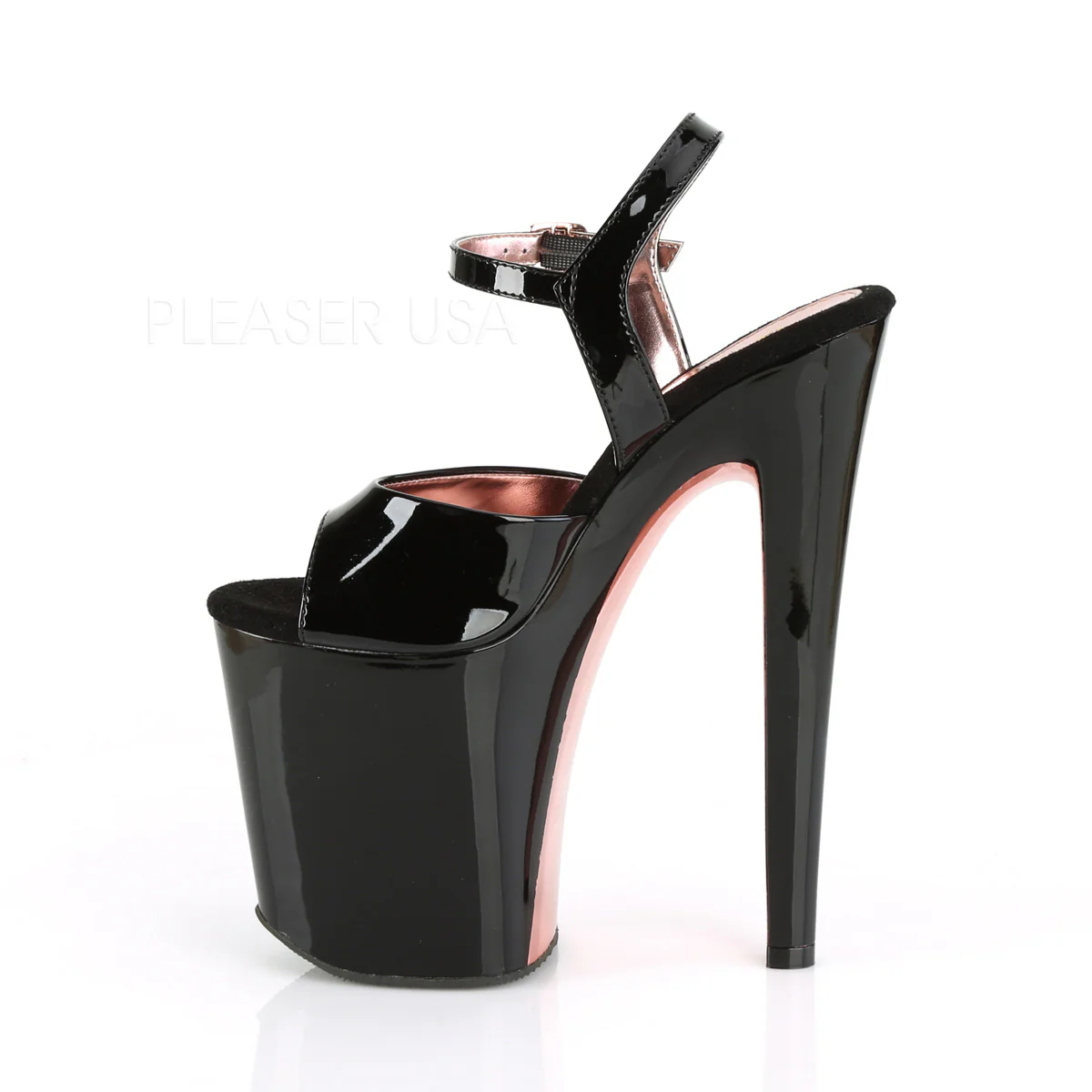 XTREME-809TT Black Patent/Black-Rose Gold Chrome - Image 3