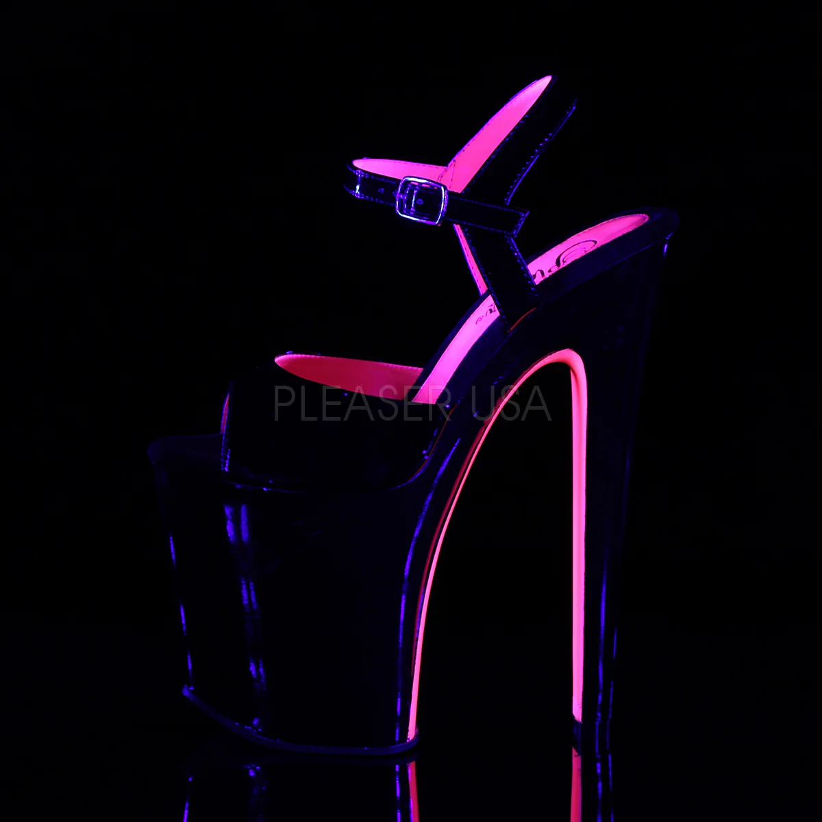 XTREME-809TT  Black Patent-Neon Hot Pink/Black - Image 3