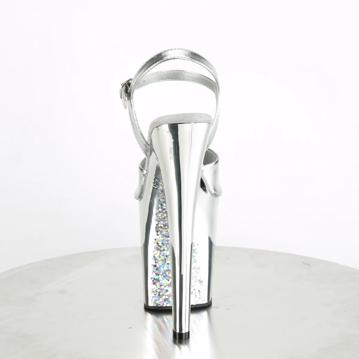 XTREME-809TTG  Silver Metallic Pu/Silver Chrome-Glitter - Image 4