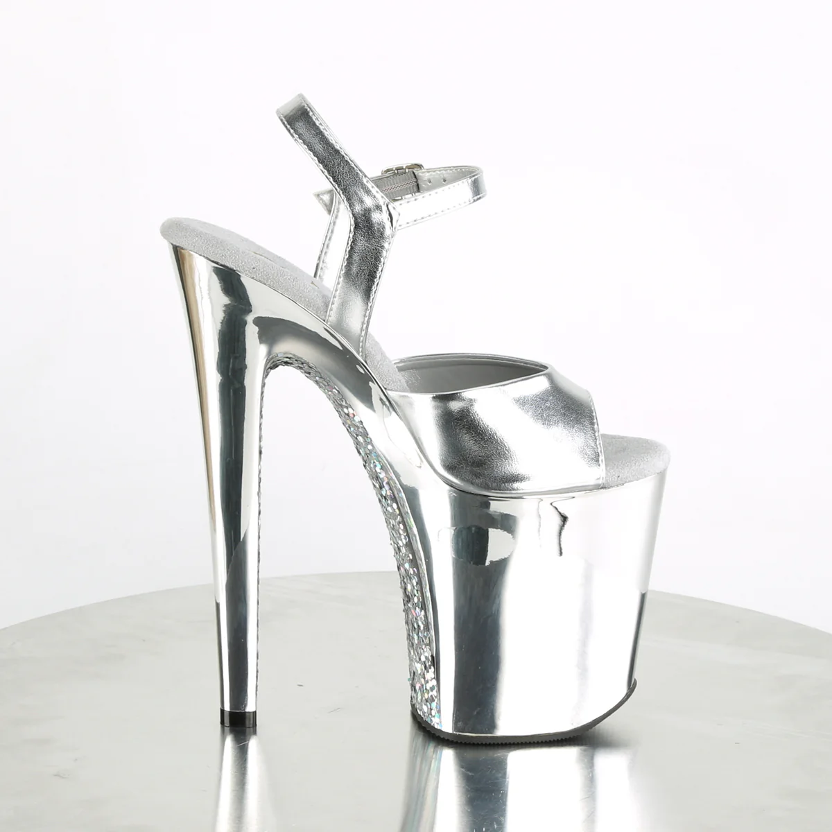 XTREME-809TTG  Silver Metallic Pu/Silver Chrome-Glitter - Image 5